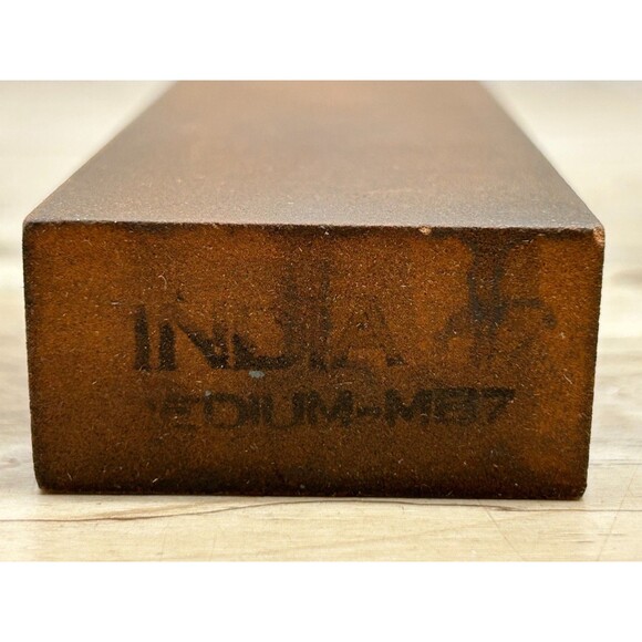 Antique Norton Abrasives India Oilstone Sharpening Stone 7" x 2" x 1" Medium MB7 - Picture 7 of 16